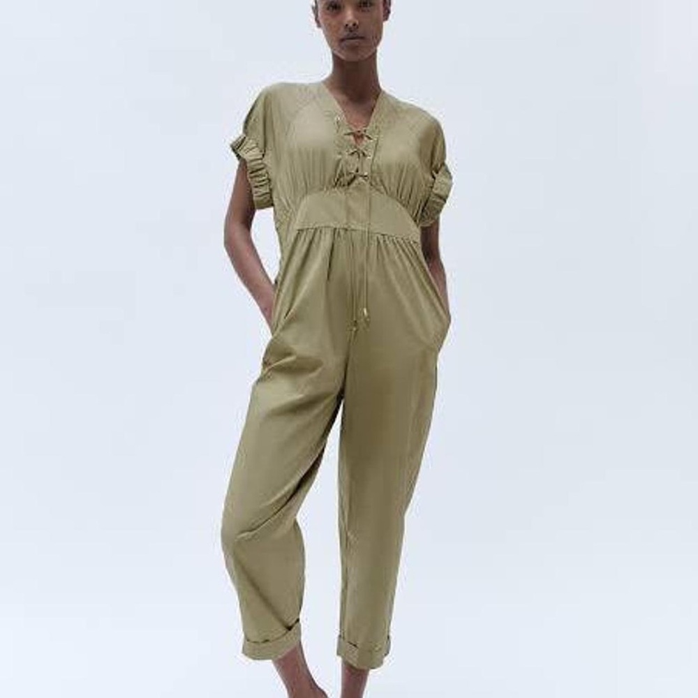 Zara - Long Poplin Jumpsuit